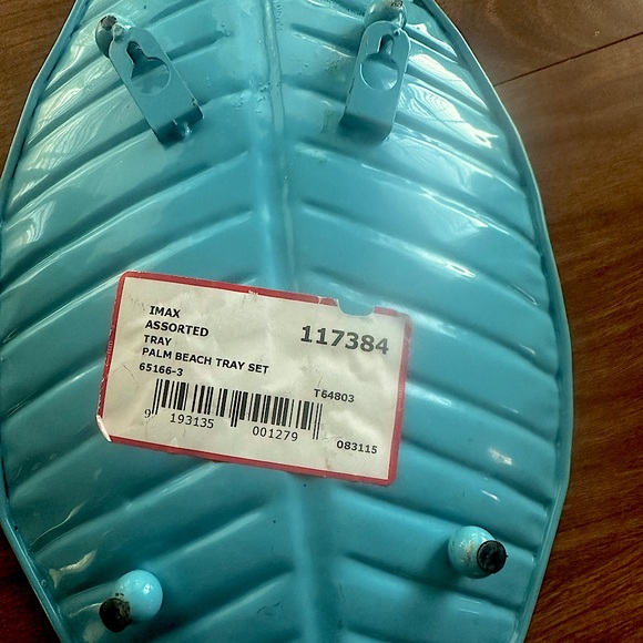 NWT Palm Beach turquoise, and gold party serving tray in perfect condition! - Picture 5 of 5